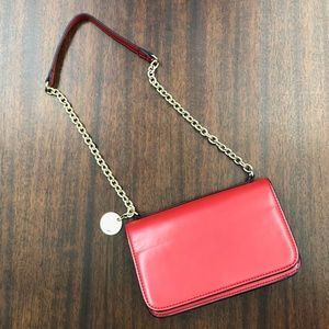 The Limited RED Purse Bag Gold Chain Handbag